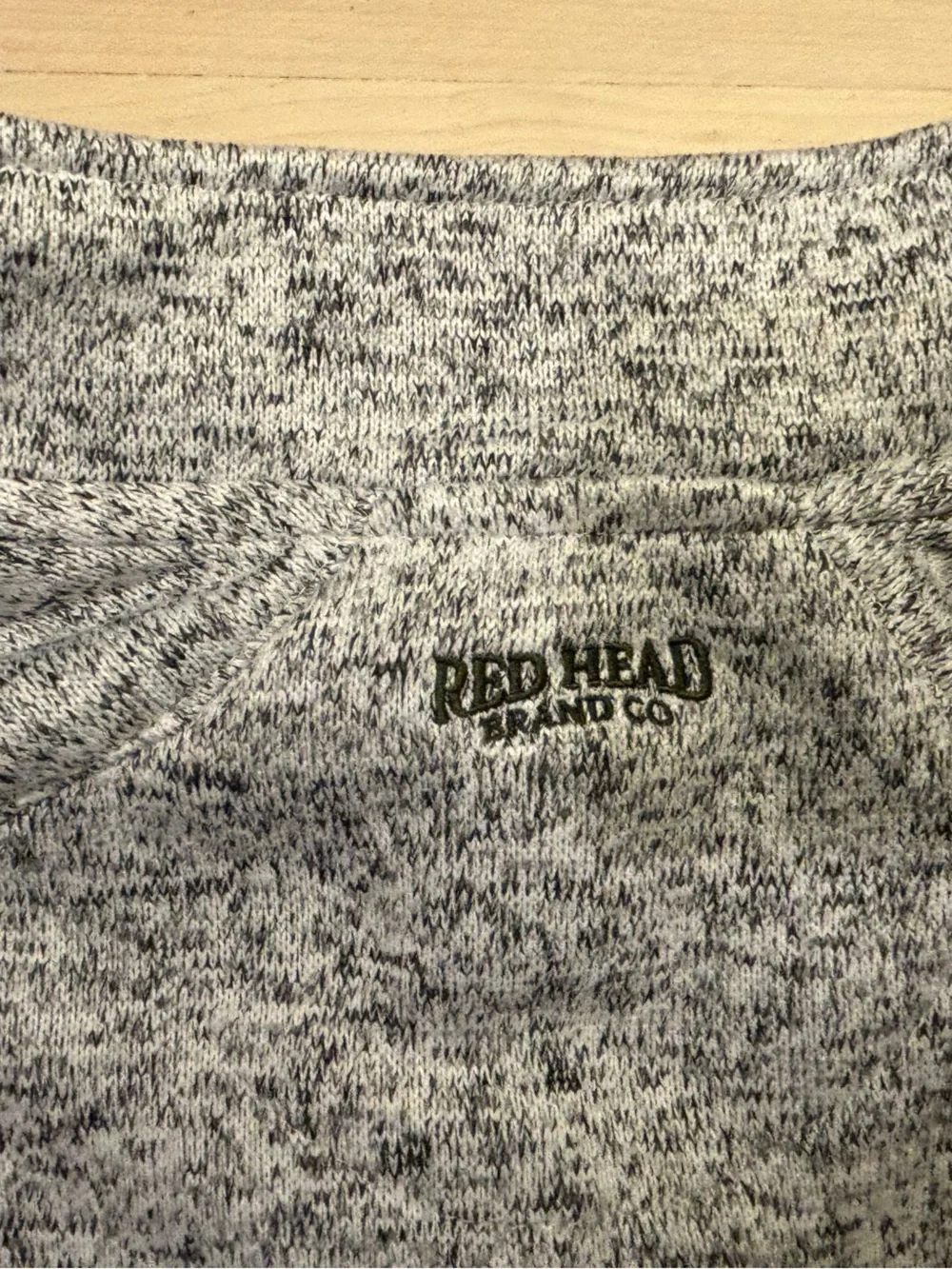 RedHead Men's Heather Gray Knit Shirt Jacket with Button Placket